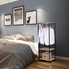Clothes Rail Dress Garment Hanging Display Stand Rack Unit with Storage Shelves