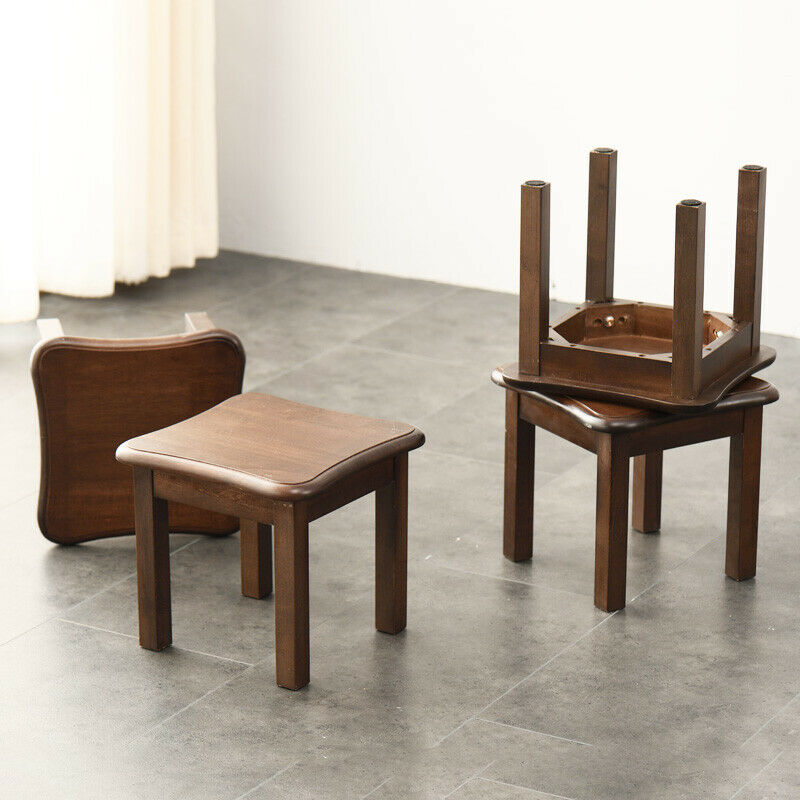 Small Wood Stool Footstool Change Shoe Bench Multi-function Square Mini Stools