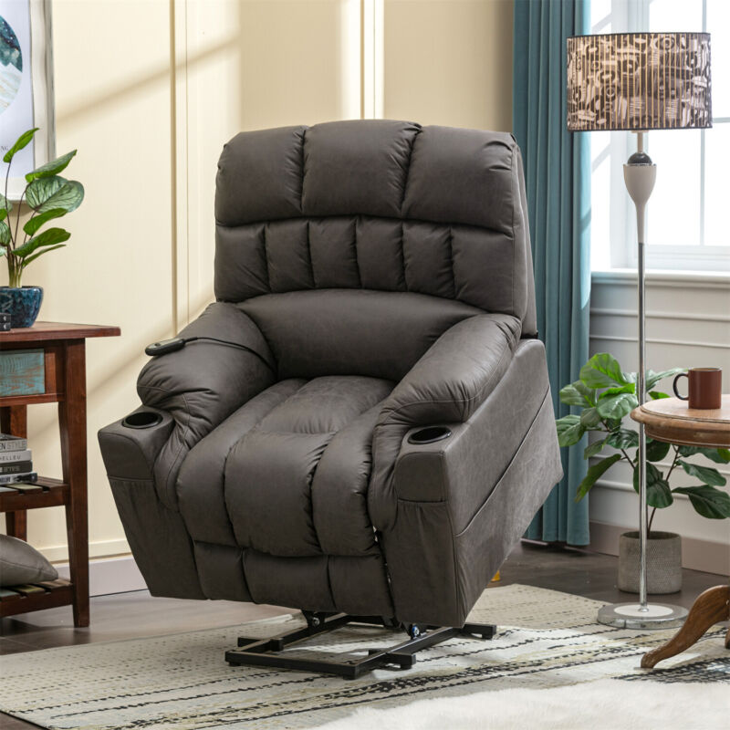 Fabric riser recliner chairs deals with heat and massage