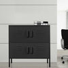 4 Doors Office Storage Cupboard Metal Filing Cabinet Furniture With 4 Shelves