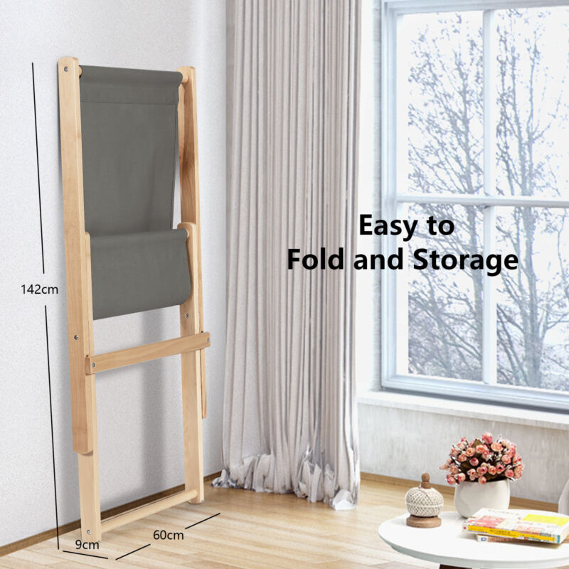 Foldable Beach Sling Chair Outdoor Garden Adjustable Lounging Chair with Cushion