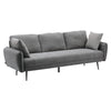 3 Seater Sofa Bed Grey Linen Fabric Living Room Couch Settee Large Cushion Seat