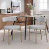 Set of 2 Dining Chairs Upholstered Accent Chairs Kitchen Leisure Chairs Grey ML