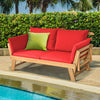 Outdoor Daybed Patio Convertible Couch Sofa Bed Wood Folding Chaise Lounge Bench