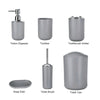 6pcs Bathroom Accessories Set Bin Soap Dispenser Toothbrush Tumbler Toilet Brush