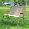 2 Seater Folding Camping Chair Portable Outdoor Picnic Oxford Beach Steel Frame