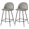 2x Breakfast Barstools w/ Velvet Padded Backrest High Counter Stools Restaurant