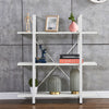 3 Tiers Bookshelf Bookcase Industrial Display Unit Storage Unit White Livingroom