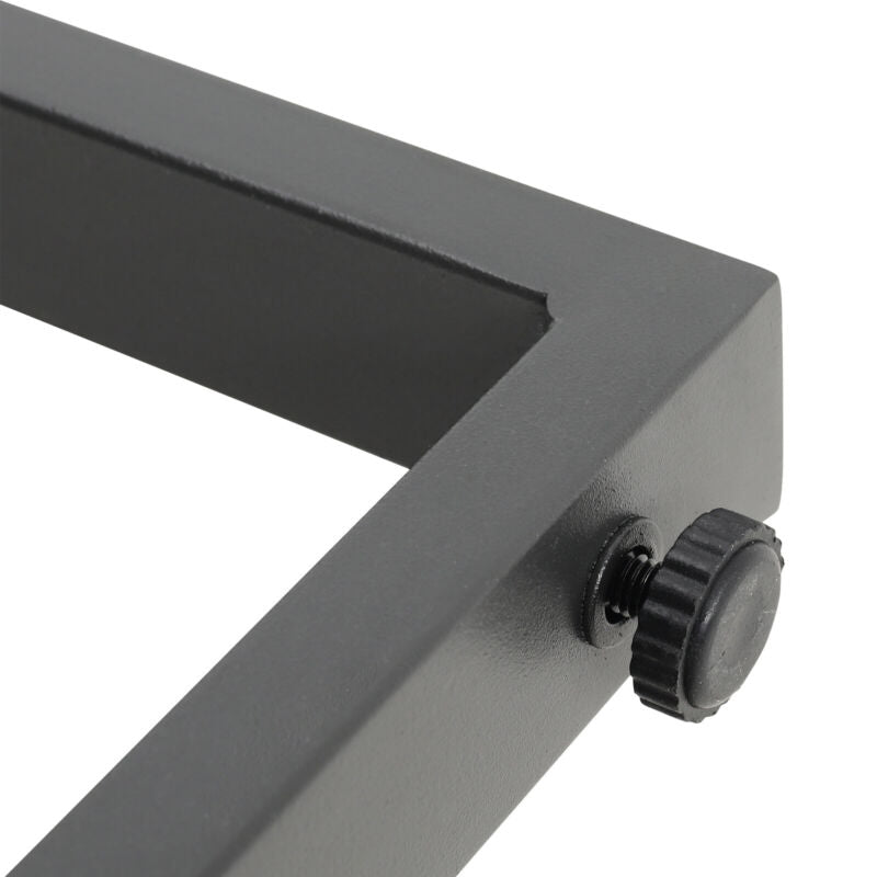 3pcs Garden Bistro Furniture Set Glass Table & Rattan Chairs with Steel Legs