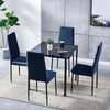 Set of 4 Velvet Dining Chairs Padded Seat Metal Legs Kitchen Dining Room Home BN