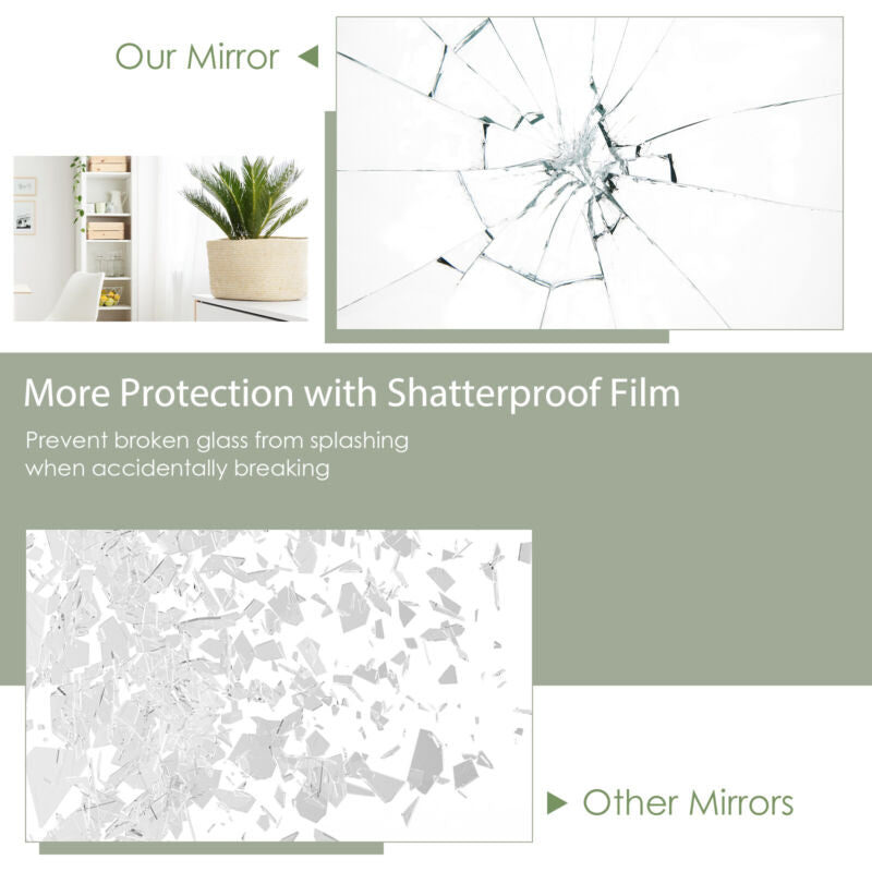 Large Full Length Mirror Gold Steel Frame Dressing Floor Mirror Standing/Hangi