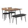 Dining Table and 2 Chairs Bench Set Industrial Kitchen Dining Table Set MP