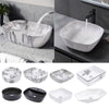 MULTI SHAPE BATHROOM CLOAKROOM COUNTERTOP CERAMIC BASIN SINK & POP UP WASTE SETS