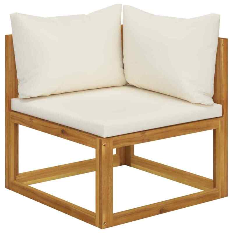 5 Piece Garden Set with Cushions Solid Wood Acacia (UK/IE/FI/NO V4J7