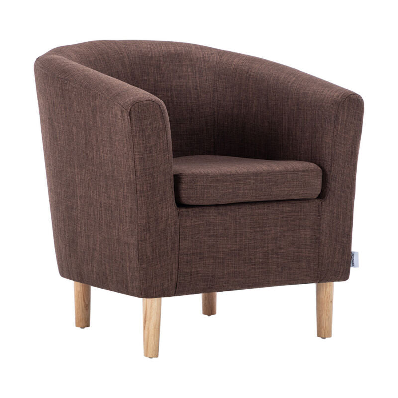 Victorian Retro Accent Armchair Wing High Back Chair Upholstered Lounge Fabric