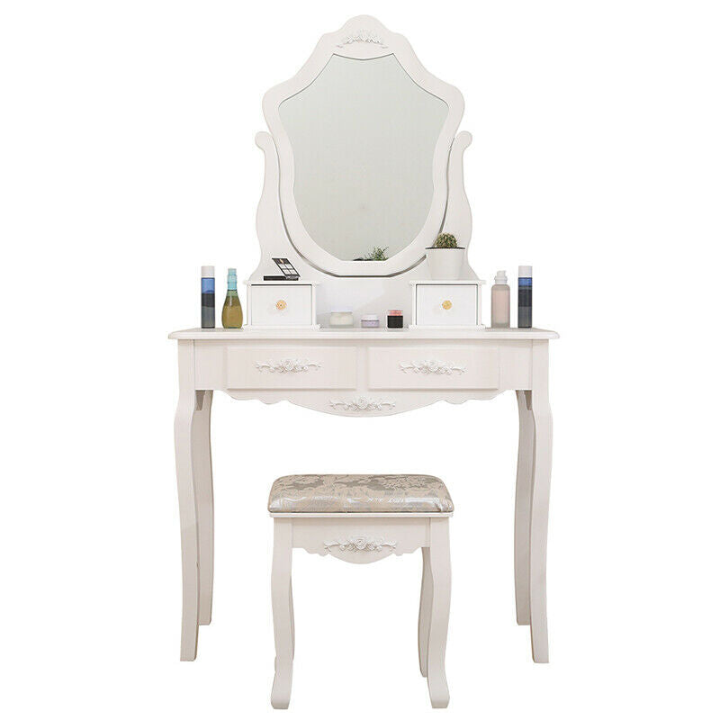 Modern Dressing Table Vanity Table Makeup Desk Dresser Set Home Bedroom Woman BN