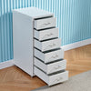 Slim 6 Drawer Metal File Cabinets Filing Cabinet for Small Space Home/Office