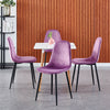 Set of 4 Velvet Dining Chairs Upholstered Seat Home Living Room Lounge Bedroom
