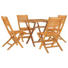 5 Piece Garden Dining Set Solid Wood Teak I6Q5