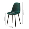 Set of 4 Velvet Dining Chairs Side Chairs Metal Legs Living Room Home Office BN