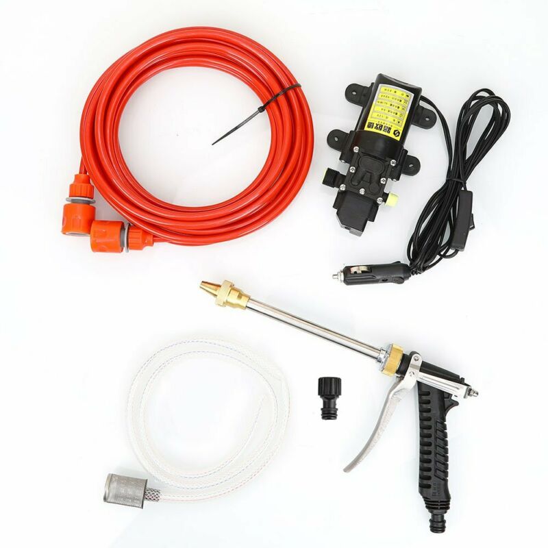 Portable 12V Car High Pressure Washer Water Pump Kit Jet Wash Cleaner Hose Van
