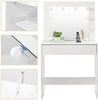 Dressing Table Vanity Makeup Desk w/ LED Lights Mirror Drawer Bedroom Furniture
