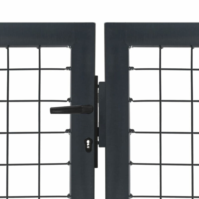 Garden Gate with Posts Steel 350x120 Anthracite J1T6