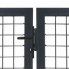 Garden Gate with Posts Steel 350x120 Anthracite J1T6