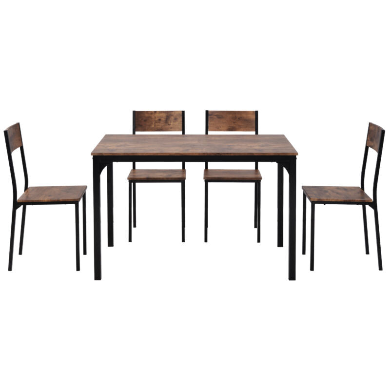 4 Seater Kitchen Dining Table and Chairs Space Saving Furniture Set Furniture