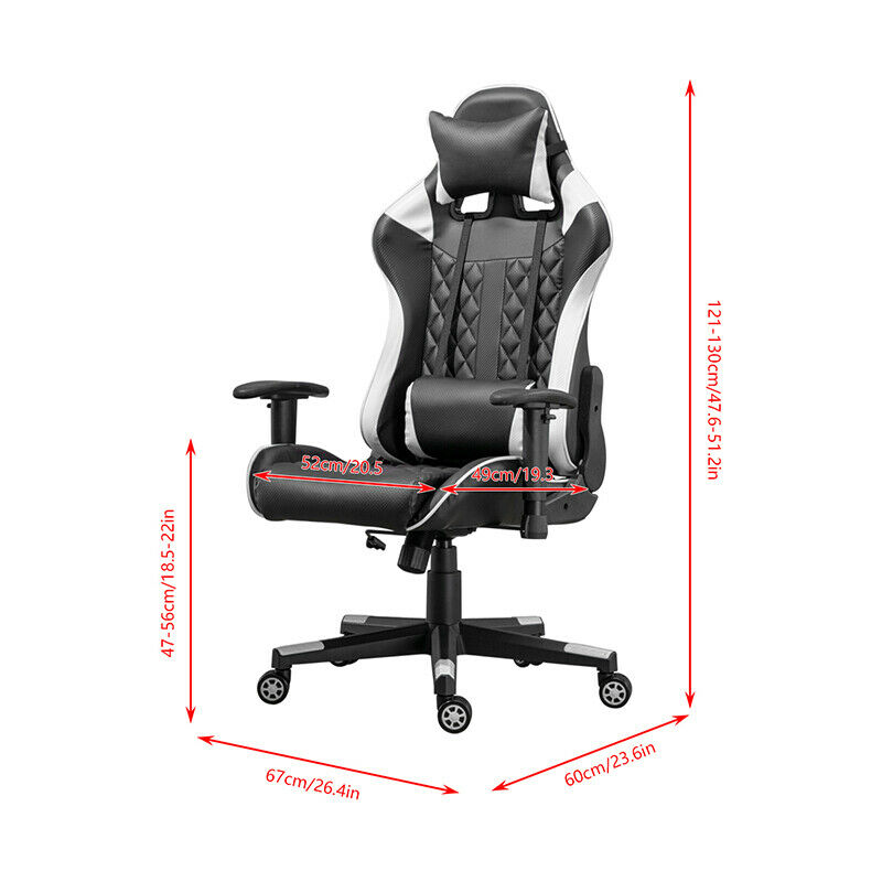 Racing Chair Gaming Chair Office Chair with Headrest Lumbar Pillow Adjustable BN
