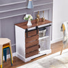 Sideboard Cupboard Display Storage Unit Cabinet with Shelf Half Door Hallway BN