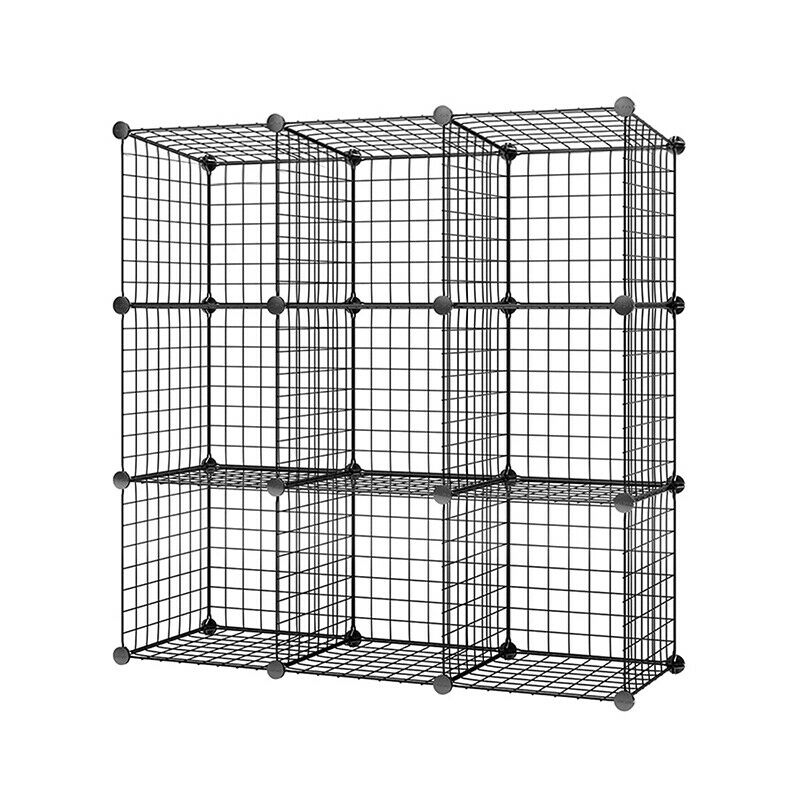 9 Cube DIY Metal Wire Storage Organizer Cupboard Shelf Bookcae Display Unit Home