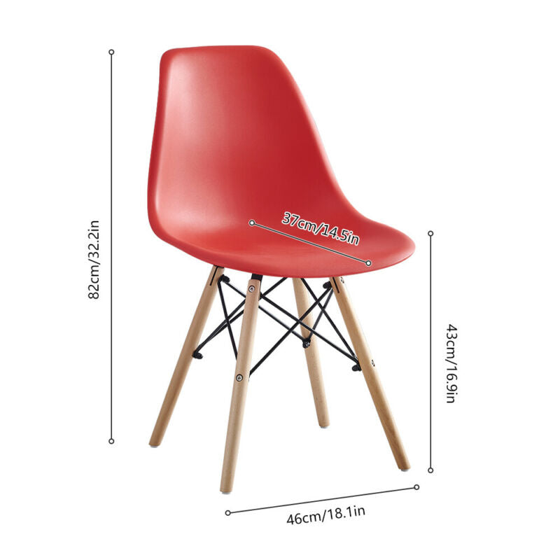 Set of 4 Eiffel Chairs Lounge Chairs Dining Chairs Plastic Home Kitchen Office