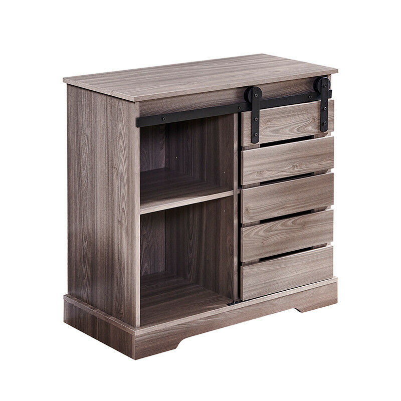 Sideboard Cupboard Display Storage Unit Cabinet with Shelf Half Door Hallway BN
