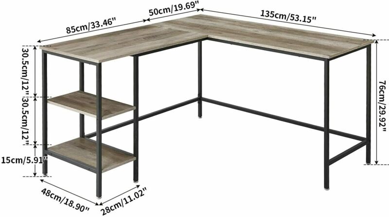 L Shape Corner Computer Desk Desk Home Office Study Desk Workstation PC Table