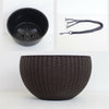 Self-watering Hanging Flower Pot Resin Plaited Hanging Basket Garden Decor