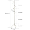 Beech Wooden Standing Coat Rack 8 Hooks Wood Tree Stand Coat Hat Handbag Rack