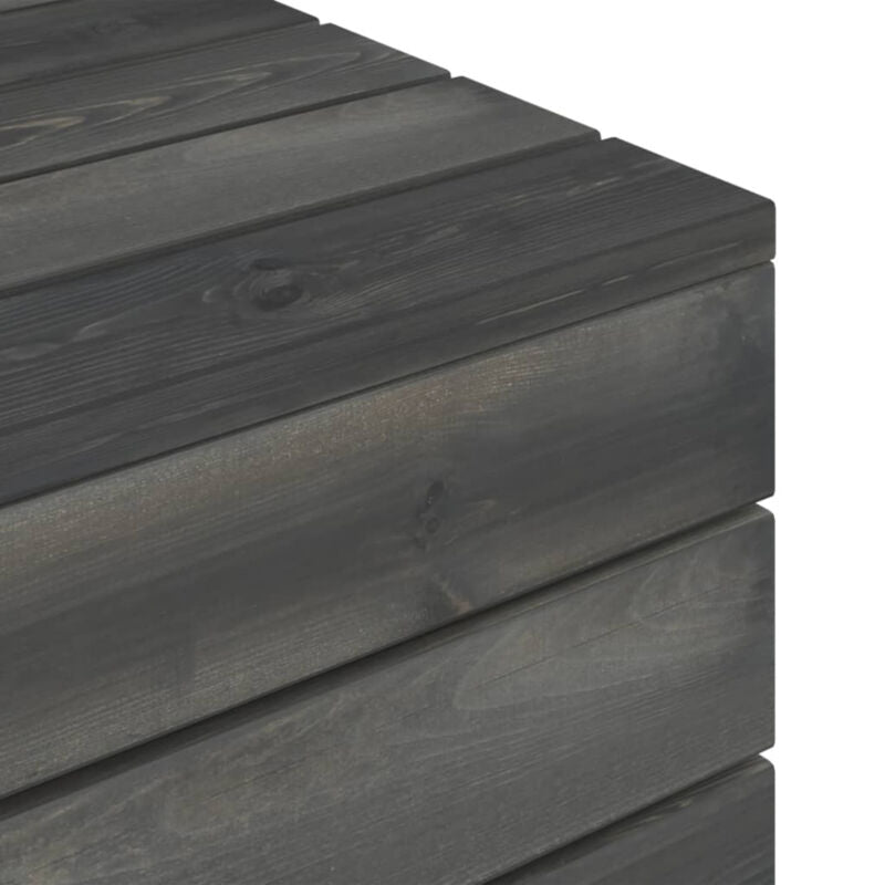 6 Piece Garden Pallet Set Solid Pinewood Dark Grey Q1S6