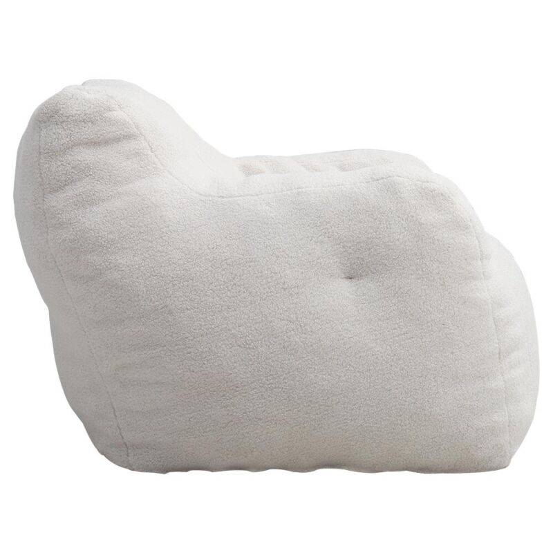 White Teddy Velvet Bean Bag Chair Lazy Sofa Armchair Floor Cushion Seat Beanbag