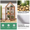 3-Tier Garden Cold Frame Portable Wooden Mini Greenhouse W/ Removable Shelves