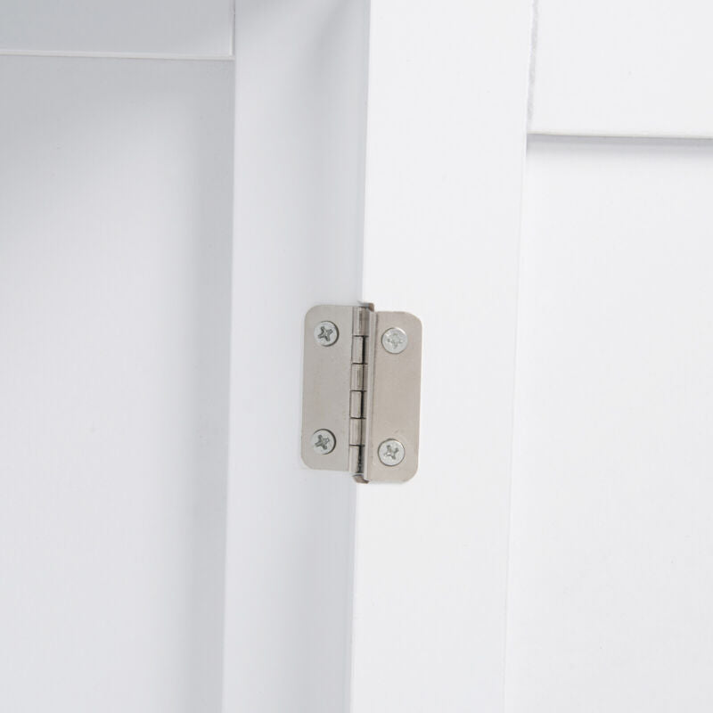 Bathroom Cabinet Storage w/ Door and Shelves Tallboy Cupboard Unit Furniture MDF