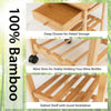 4-Tier Storage Utility Cart Bamboo Kitchen Trolley Rolling kitchen Island Dining