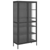 Highboard Black 85x40x180 Glass and Steel G7G8