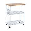 3 Tier Fruit Trolly Basket Rack Vegetable Storage Kitchen Cart with Wheels Home