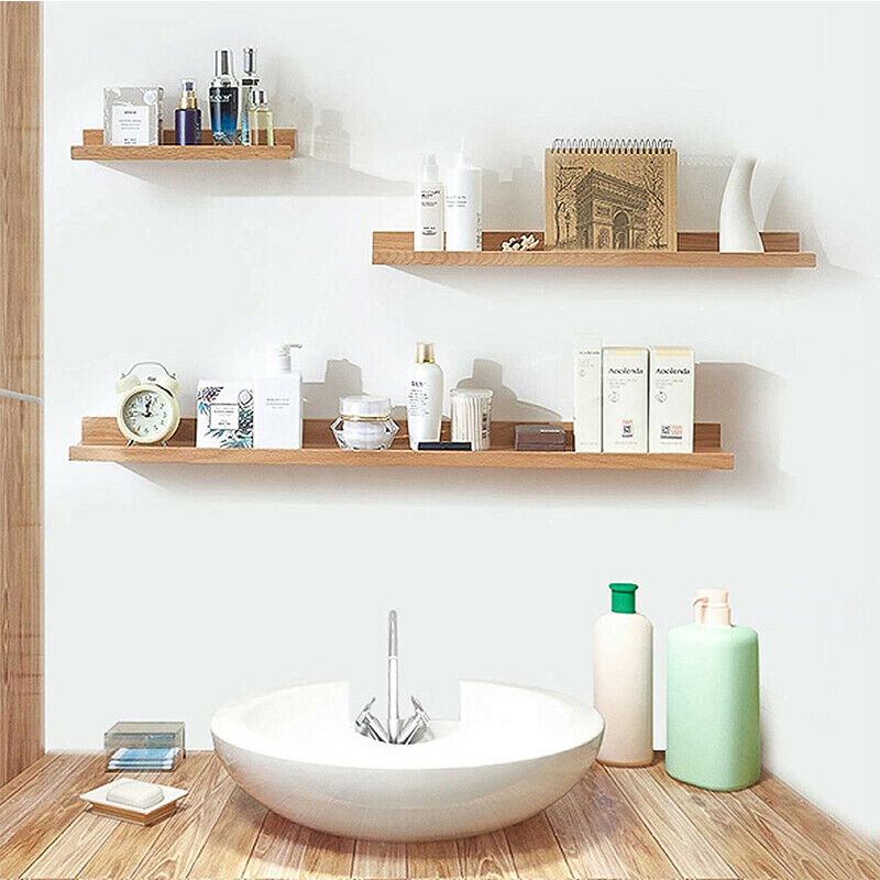 Wooden Floating Shelf Space Saving Floating Wall Shelves Display Shelf Bookshelf