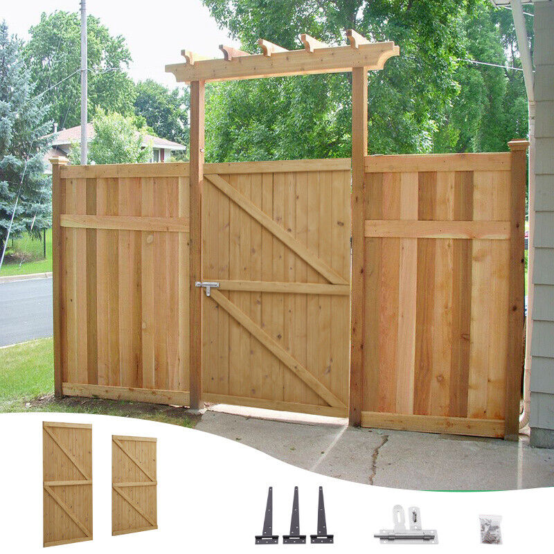 152/183cm Height Pine Wood Garden Gate Wooden Gate Pedestrian Gate