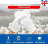 24 Pcs White Gloves, 12 Pairs Soft Cotton Work Gloves, Coin Jewelry Silver UK