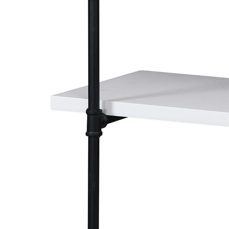 3 tier Shelf Display Storage Rack Holder Wall Mounted Metal Frame MDF Board Home