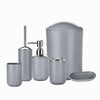 6pcs Bathroom Accessories Set Bin Soap Dispenser Toothbrush Tumbler Toilet Brush