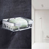 Silver Stainless Steel Soap Holder Dish Bathroom Wall Mounted Storage Rack UK